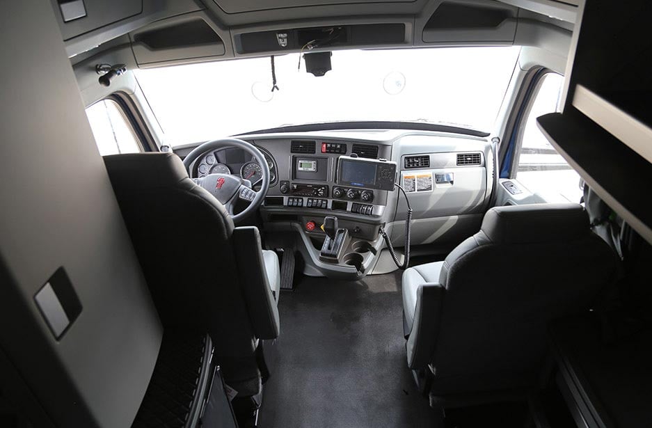 Interior of a Melton flatbed truck
