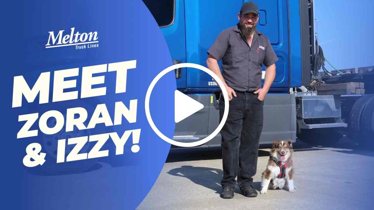 Link to a video interviewing a Melton driver who travels with his pet with our pet rider program.